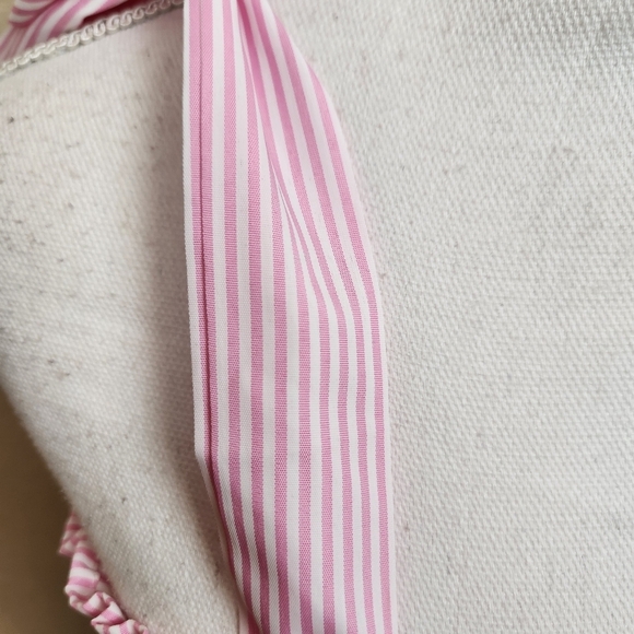 HYFVE Pink Striped Smocked Tube Top w/Ties Large (5194) - Picture 4 of 7